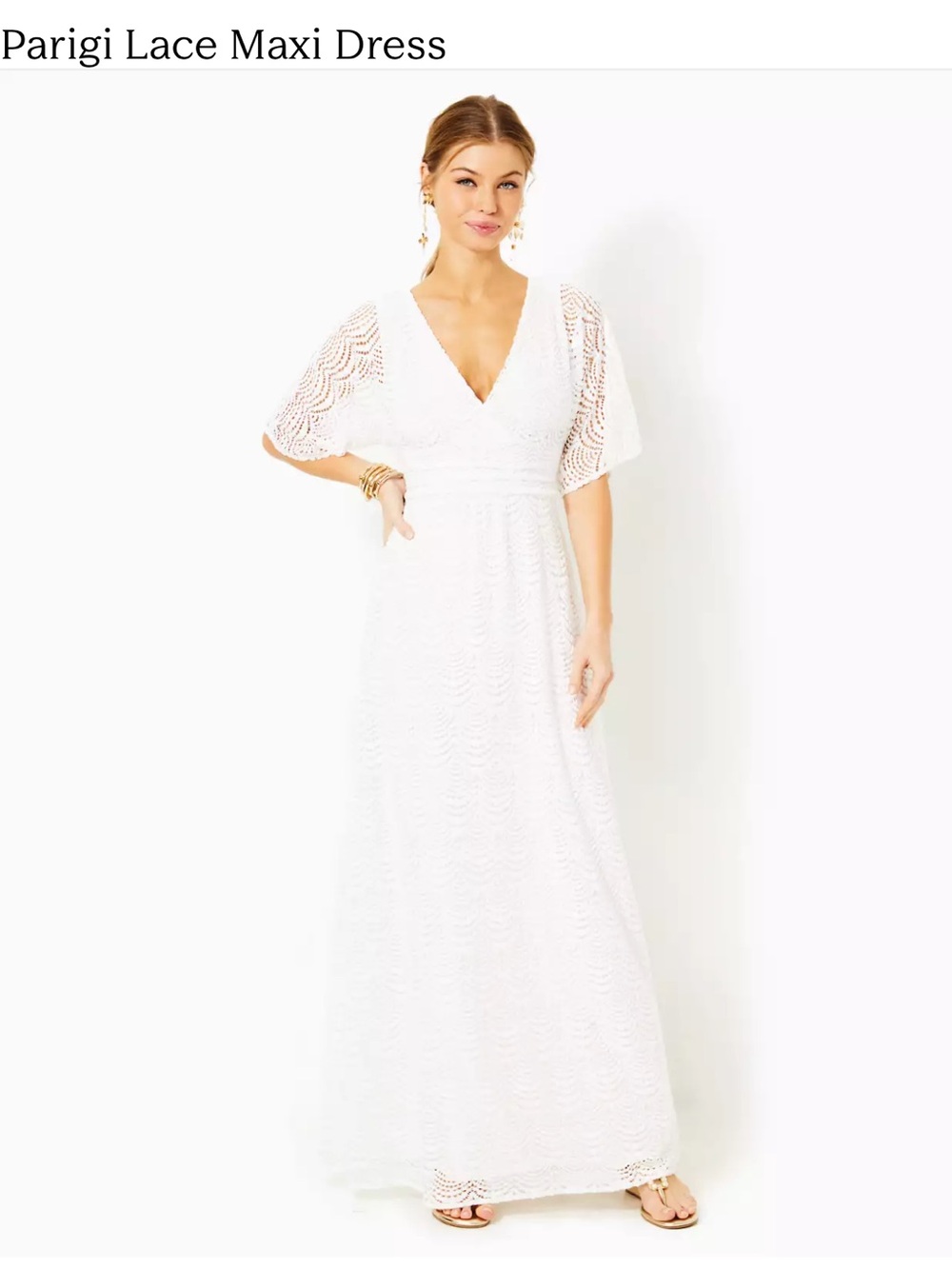 Lilly Pulitzer NWT White Lace Parigi Maxi Dress